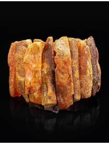 Cognac Amber Elastic Bracelet The Volcano, image , picture 2