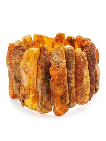 Cognac Amber Elastic Bracelet The Volcano, image , picture 3