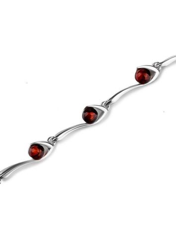 Cute Link Amber Bracelet In Sterling Silver The Leia, image , picture 3