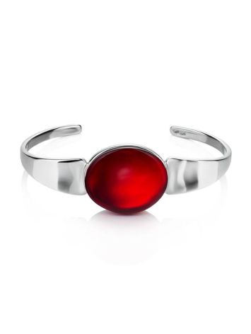 Fantastic Red Amber Cuff In Sterling Silver The Sangria, image , picture 3