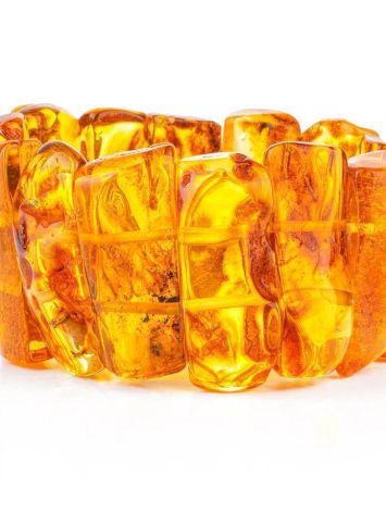 Bright Cognac Amber Elastic Bracelet The Volcano, image , picture 3