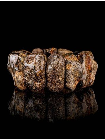 Dark Amber Flat Beaded Bracelet The Volcano, image , picture 2