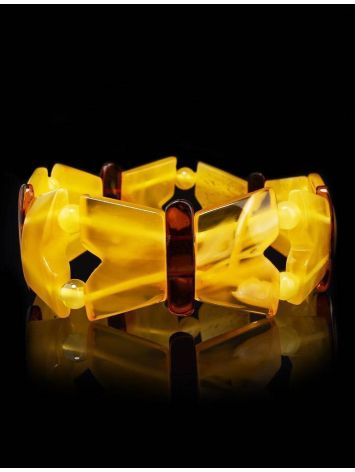 Multicolor Amber Stretch Bracelet The Butterfly, image , picture 2