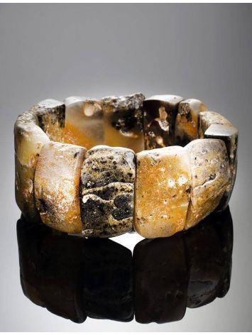 Raw Amber Flat Beaded Bracelet The Volcano, image , picture 2