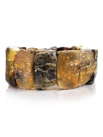 Raw Amber Flat Beaded Bracelet The Volcano, image , picture 3
