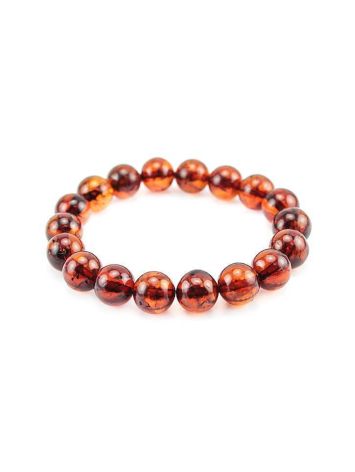 Cognac Amber Beaded Bracelet, image 