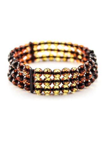 Faceted Amber Beaded Bracelet The Prague, image 