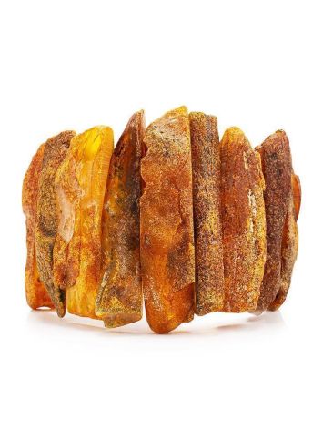 Cognac Amber Elastic Bracelet The Volcano, image 