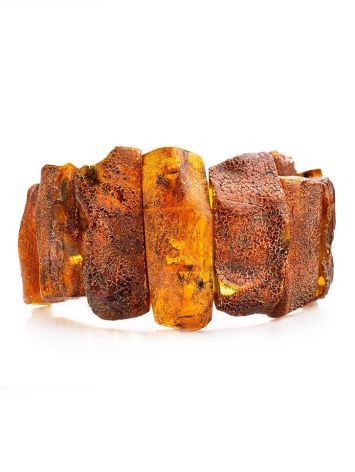 Statement Amber Flat Beaded Bracelet The Volcano, image 