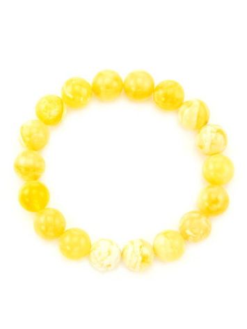 Honey Amber Ball Beaded Bracelet, image , picture 4