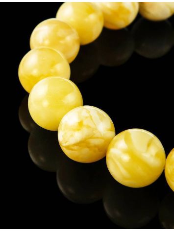Honey Amber Ball Beaded Bracelet, image , picture 2
