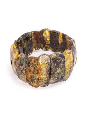 Bold Green Amber Stretch Bracelet The Volcano, image 