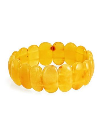 High Polished Honey Amber Elastic Bracelet, image 
