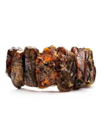 Raw Amber Flat Beaded Bracelet The Volcano, image 