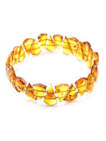 Luminous Amber Flat Beaded Bracelet, image 