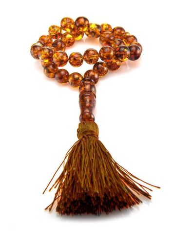 Muslim 33 Cognac Amber Prayer Beads, image 