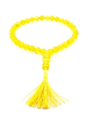 Muslim 33 Lemon Amber Prayer Beads, image 
