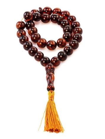 Muslim 33 Cherry Amber Prayer Beads, image 
