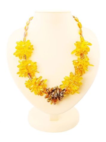 Honey Amber Necklace The Chrysanthemum, image 