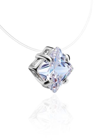 Invisible Necklace With Square Crystal The Aurora, image , picture 3