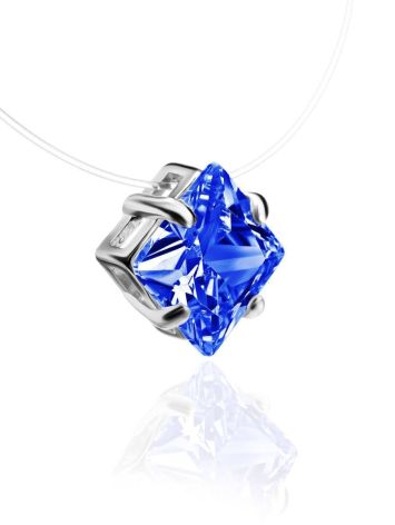 Invisible Necklace With Blue Crystal The Aurora, image , picture 3