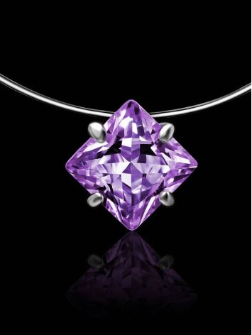 Invisible Necklace With Lilac Crystal The Aurora, image , picture 2