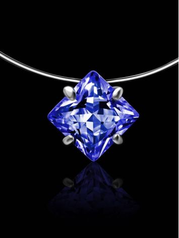 Invisible Necklace With Blue Crystal The Aurora, image , picture 2