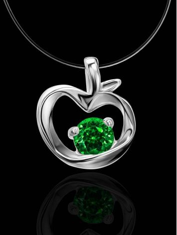 Invisible Necklace With Green Crystal The Aurora, image , picture 2