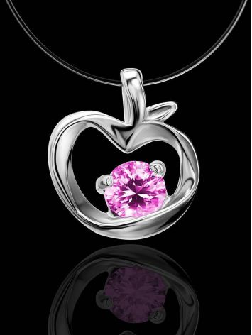 Invisible Necklace With Pink Crystal The Aurora, image , picture 2