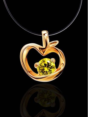 Invisible Necklace With Golden Apple Pendant The Aurora, Length: 40, image , picture 2