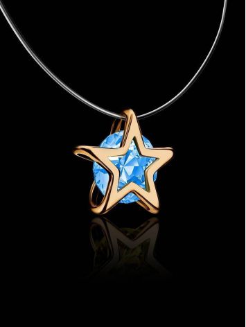 Invisible Necklace With star Shaped Pendant The Aurora, Length: 40, image , picture 2