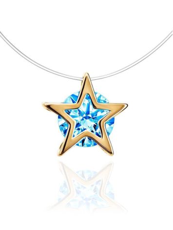 Invisible Necklace With star Shaped Pendant The Aurora, Length: 40, image 