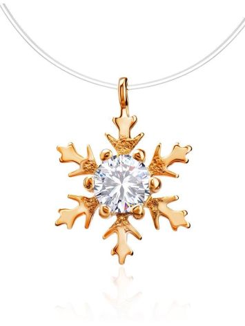 Gold Crystal Pendant Necklace The Aurora, Length: 41, image 
