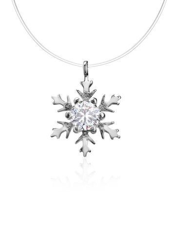 Invisible Necklace With Snowflake Pendant The Aurora, image 