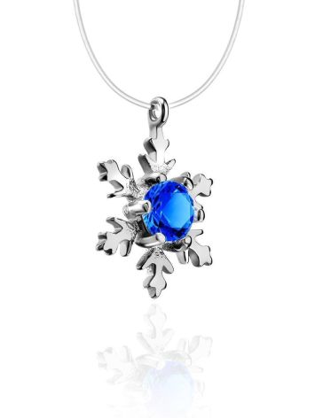 Invisible Necklace With Silver Snowflake Pendant The Aurora, image , picture 3