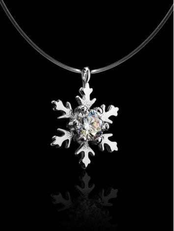 Invisible Necklace With Snowflake Pendant The Aurora, image , picture 2