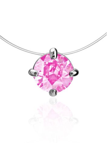 Cute Pink Crystal Necklace The Aurora, image 