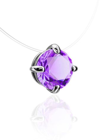 Invisible Necklace With Violet Crystal The Aurora, image , picture 3