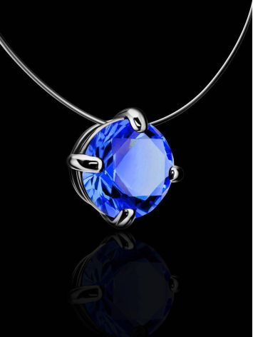 Invisible Necklace With Blue Crystal The Aurora, image , picture 2