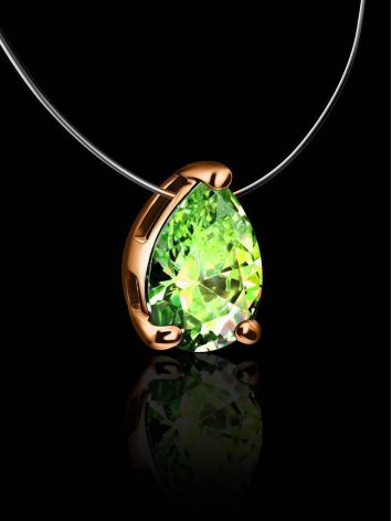 Invisible Necklace With Drop Crystal Pendant The Aurora, Length: 40, image , picture 2