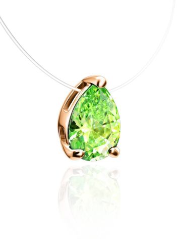 Invisible Necklace With Drop Crystal Pendant The Aurora, Length: 40, image , picture 3