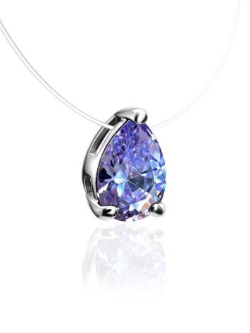 Teardrop Crystal Invisible Necklace The Aurora, image , picture 3