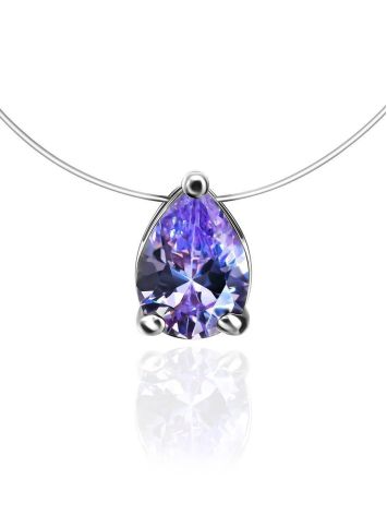 Teardrop Crystal Invisible Necklace The Aurora, image 