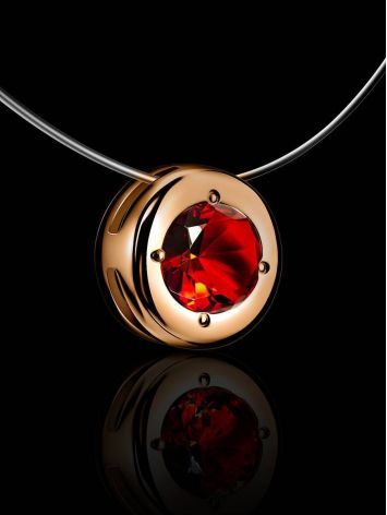 Invisible Necklace With Red Crystal Pendant The Aurora, Length: 40, image , picture 2