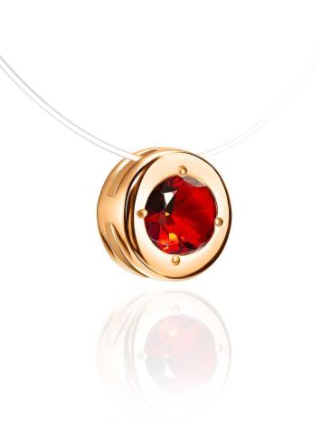 Invisible Necklace With Red Crystal Pendant The Aurora, Length: 40, image , picture 3