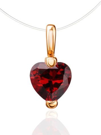 Red Crystal Pendant Necklace The Aurora, Length: 38, image 