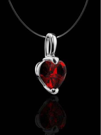 Invisible Necklace With Red Heart Pendant The Aurora, image , picture 2