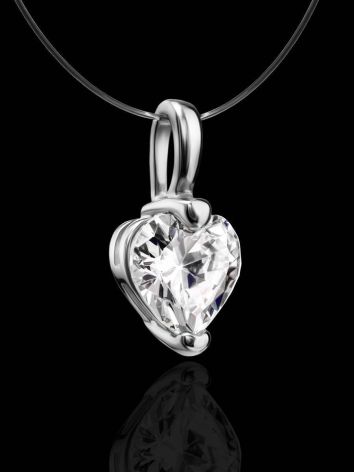 Heart Shaped Pendant Invisible Necklace The Aurora, image , picture 2
