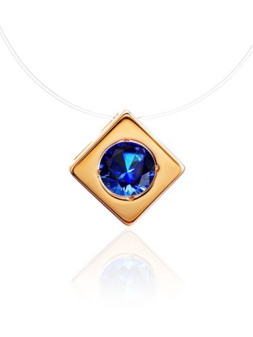 Invisible Necklace With Golden Pendant The Aurora, Length: 40, image 