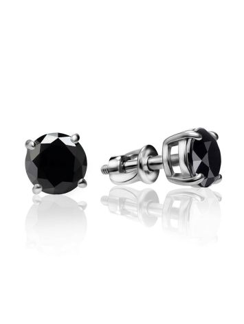 Bold Black Crystal Studs The Aurora, image 